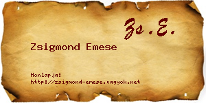 Zsigmond Emese névjegykártya