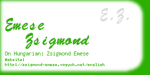 emese zsigmond business card